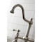 Kingston Brass KS3798BLBS Restoration Bridge Kitchen Faucet W/ Brass Sprayer, Nickel KS3798BLBS - alternate 7